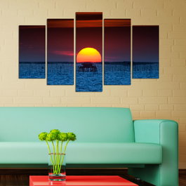 Wallity 5PMDF-56 Pintura Decorativa de MDF Multicolor (5 Piezas)